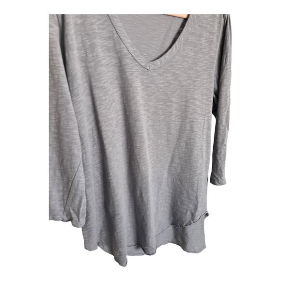 Mododoc burnout purple lavender long sleeve tapered shirt gentle v-neck large - Picture 4 of 6